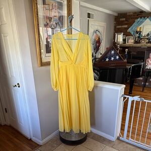 ASOS Yellow Long Sleeve Dress never been worn!